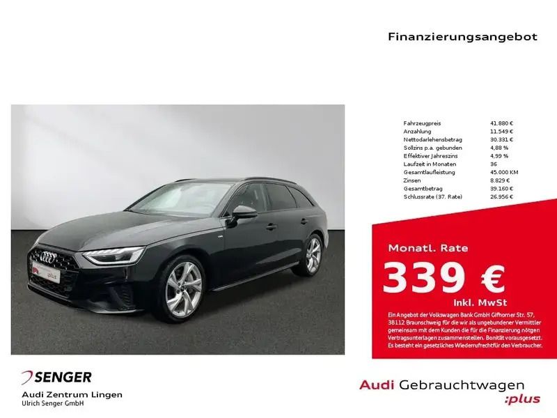 Schwarz Gebraucht 2023 Audi A4 S-Line Kombi | 41.880 € (Fairer Preis) - Bild 1/1