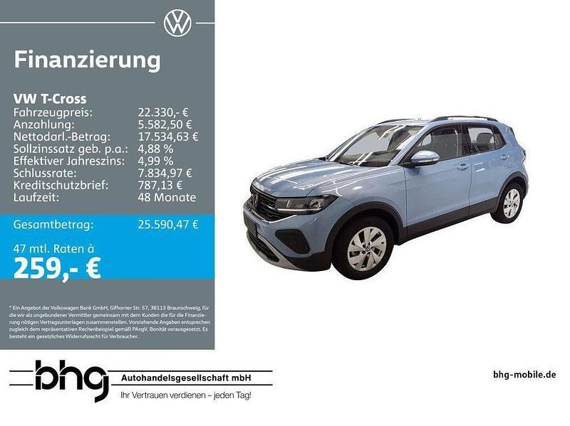 Blau Gebraucht 2024 VW T-Cross Life SUV | 22.330 € (Fairer Preis) - Bild 1/4