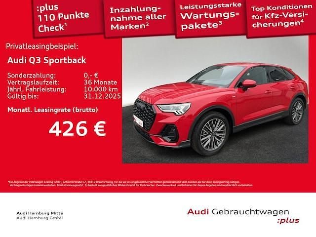Progressivrot metallic Gebraucht 2024 Audi Q3 Sportback S-Line SUV | 48.455 € - Bild 1/3