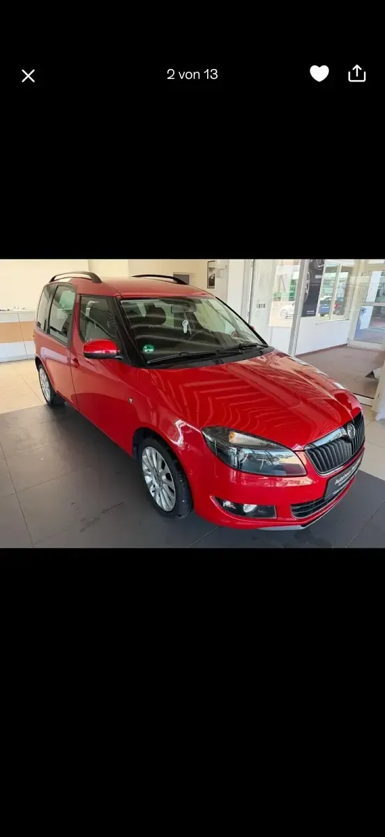 Gebraucht Skoda Roomster Elegance 85 PS (62 kW) 2015 Rot Van / Kleinbus