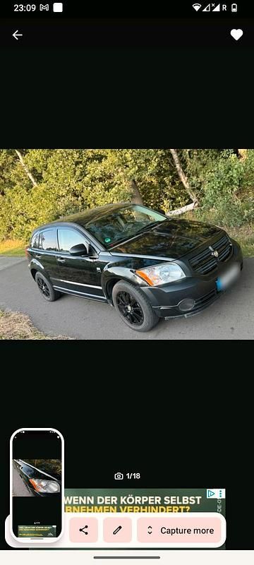 Schwarz Gebraucht 2006 Dodge Caliber SUV | 2.700 € - Bild 1/4
