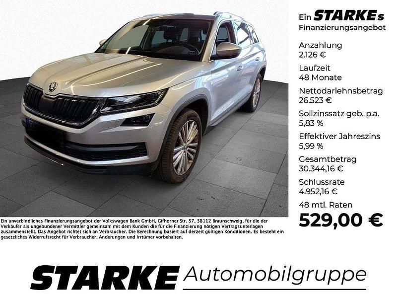 Silber (brilliantsilber metallic) Gebraucht 2018 Skoda Kodiaq Style SUV | 28.649 € (Fairer Preis) - Bild 1/4
