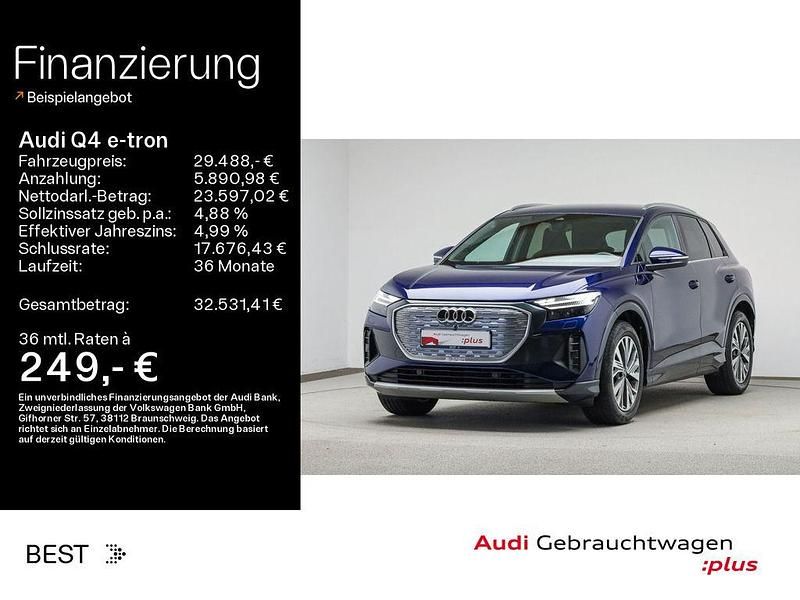 Blau Gebraucht 2021 Audi Q4 e-tron Advanced SUV | 29.488 € (Superpreis) - Bild 1/4