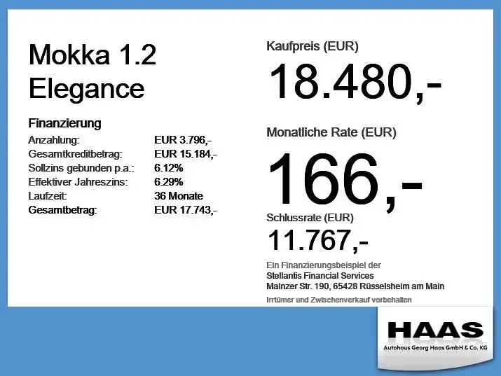 Gebraucht Opel Mokka Elegance 101 PS (74 kW) 2024 Lack weiss banquise/typ aussen SUV