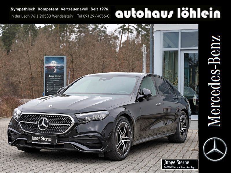 Metalliclack obsidianschwarz Gebraucht 2023 Mercedes E220 AMG Limousine | 49.888 € (Teuer) - Bild 1/4