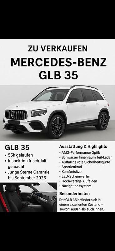 Weiß Gebraucht 2022 Mercedes GLB35 AMG SUV | 39.500 € (Superpreis) - Bild 1/4