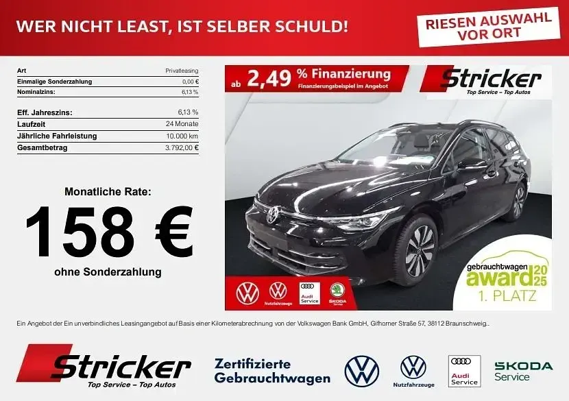 Gebraucht VW Golf VIII Goal 150 PS (110 kW) 2025 Schwarz Kombi
