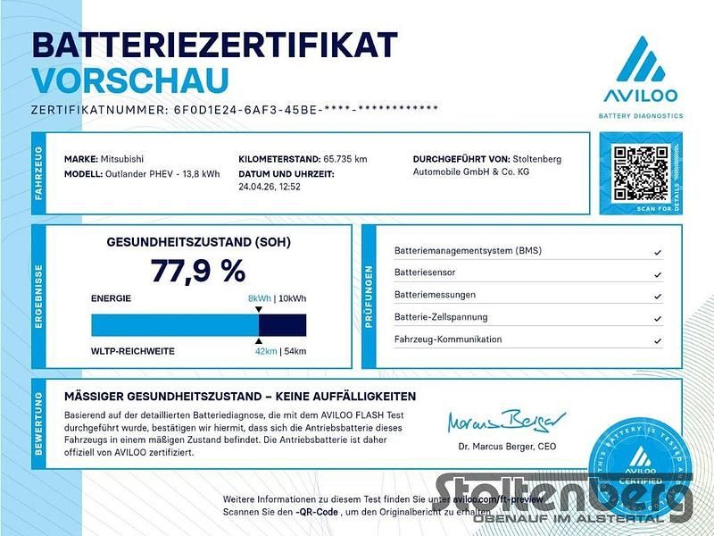 Gebraucht Mitsubishi Outlander P-HEV Basis 135 PS (99 kW) 2021 Rot SUV