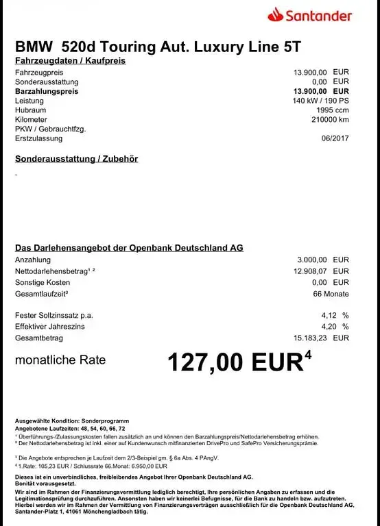 Gebraucht BMW 520 Luxury Line 190 PS (139 kW) 2016 Blau Kombi