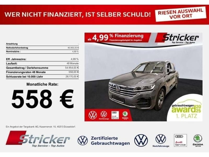 Siliziumgrau metallic Gebraucht 2023 VW Touareg R-line SUV | 46.949 € (Superpreis) - Bild 1/3