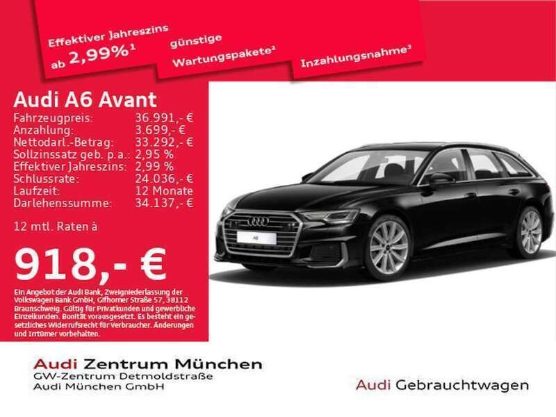 Brillantschwarz Gebraucht 2022 Audi A6 S-Line Kombi | 36.991 € (Fairer Preis) - Bild 1/2