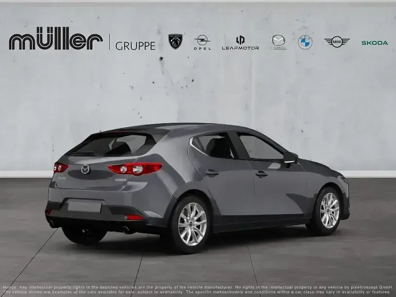 Gebraucht Mazda 3 Selection 122 PS (89 kW) 2022 Machine grey Limousine