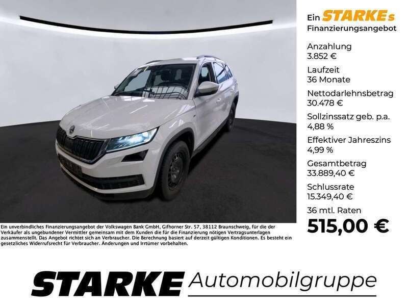 Moonweiss metallic Gebraucht 2021 Skoda Kodiaq Clever SUV | 34.330 € (Fairer Preis) - Bild 1/3
