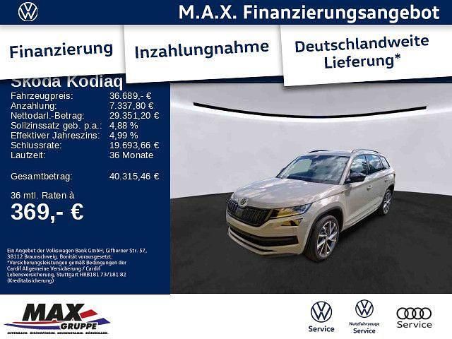 Grau Gebraucht 2021 Skoda Kodiaq SportLine SUV | 36.689 € (Fairer Preis) - Bild 1/4