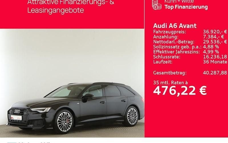 Brillantschwarz Gebraucht 2021 Audi A6 Sport Kombi | 36.920 € (Guter Preis) - Bild 1/4