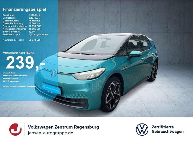Makenatürkis metallic schwarz Gebraucht 2021 VW ID.3 Pure Kleinwagen | 20.970 € (Etwas zu teuer) - Bild 1/2