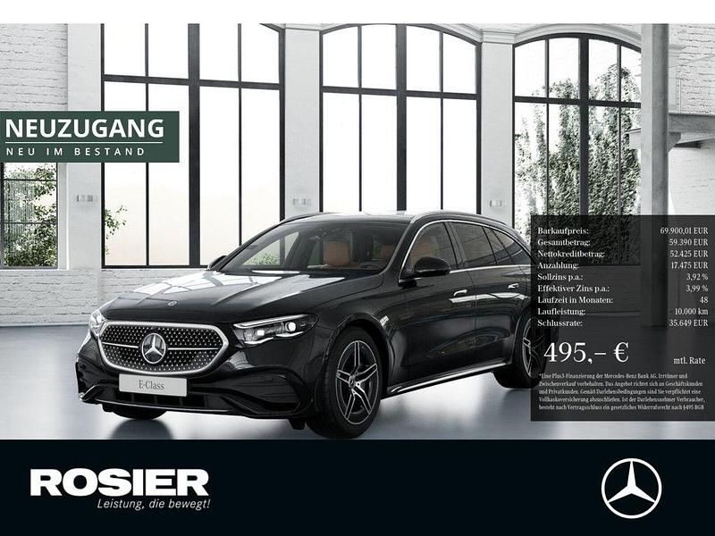 Schwarz / obsidianschwarz Gebraucht 2026 Mercedes E220 AMG line Kombi | 69.900 € - Bild 1/3