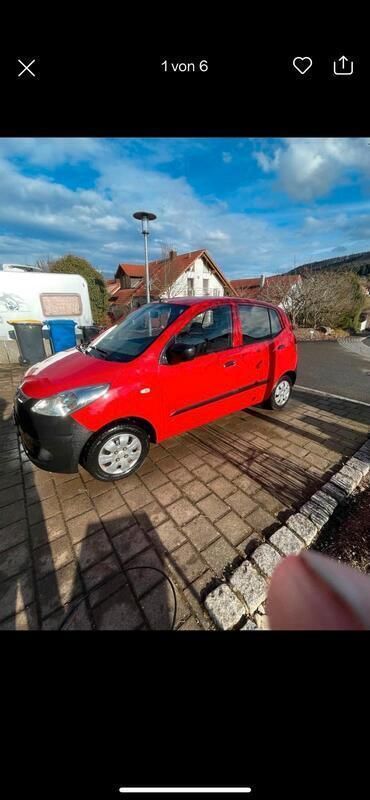 Rot Gebraucht 2008 Hyundai i10 Kleinwagen | 1.500 € - Bild 1/4