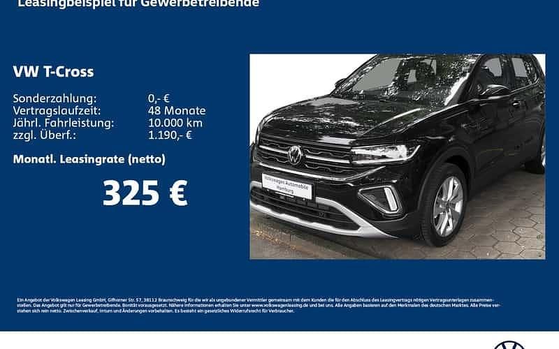 Schwarz Neu 2025 VW T-Cross Life SUV | 34.310 € (Teuer) - Bild 1/4