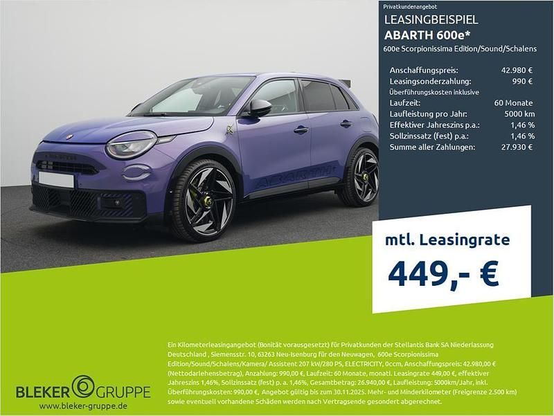 Hypnotic purple (194 Neu 2025 Abarth 600e Scorpionissima SUV | 42.780 € (Guter Preis) - Bild 1/3