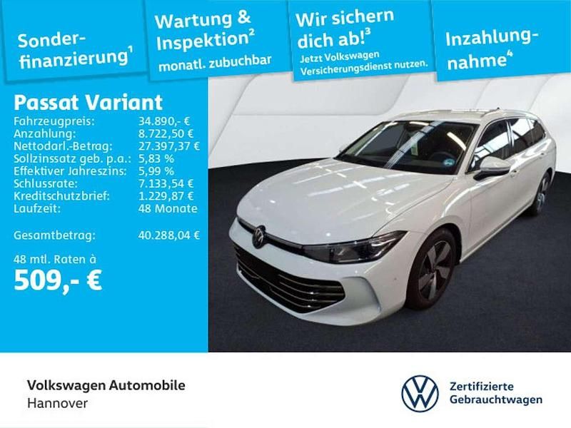 Weiß Gebraucht 2025 VW Passat Elegance Kombi | 34.890 € (Guter Preis) - Bild 1/3