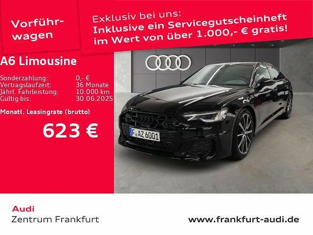 Mythosschwarz metallic Gebraucht 2024 Audi A6 S-Line Limousine | 57.410 € - Bild 1/2