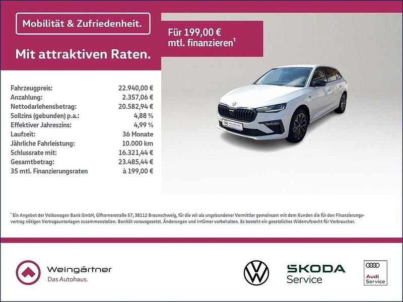 Gebraucht Skoda Scala Comfort 116 PS (85 kW) 2024 Weiß Kleinwagen