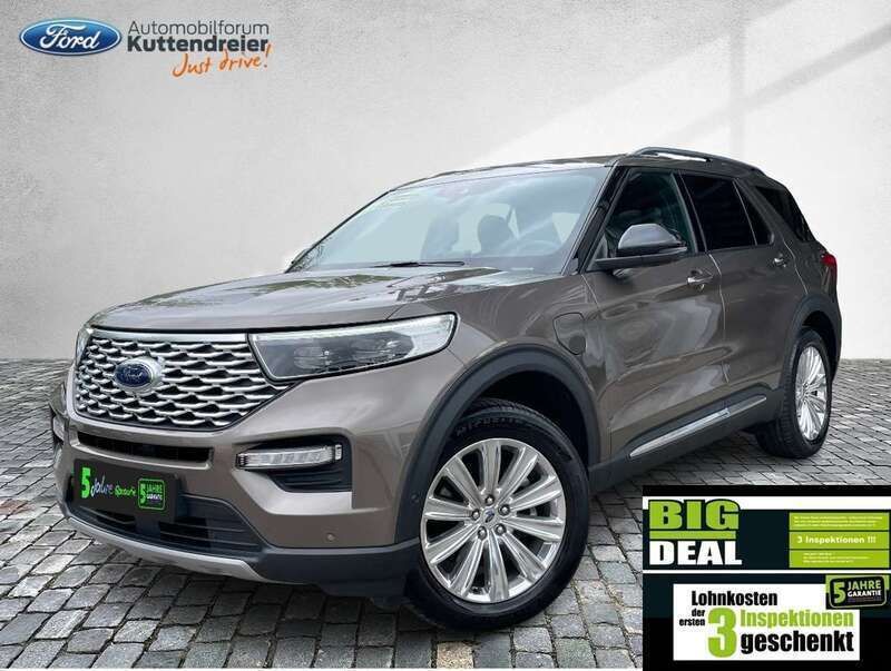 Concretegrau metallic Gebraucht 2021 Ford Explorer Platinum SUV | 46.440 € (Guter Preis) - Bild 1/4