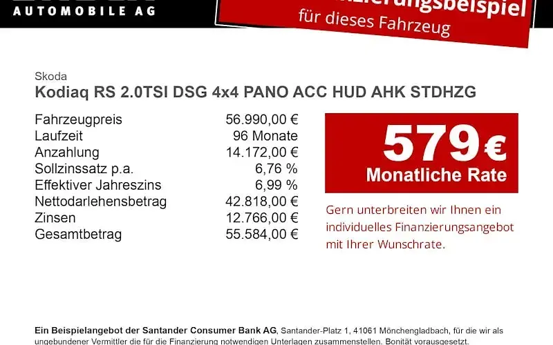 Neu Skoda Kodiaq RS 265 PS (194 kW) 2026 Schwarz SUV