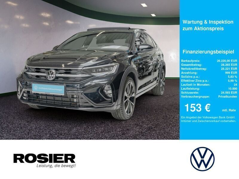 Schwarz / deep black Gebraucht 2024 VW Taigo R-line SUV | 26.220 € (Guter Preis) - Bild 1/4