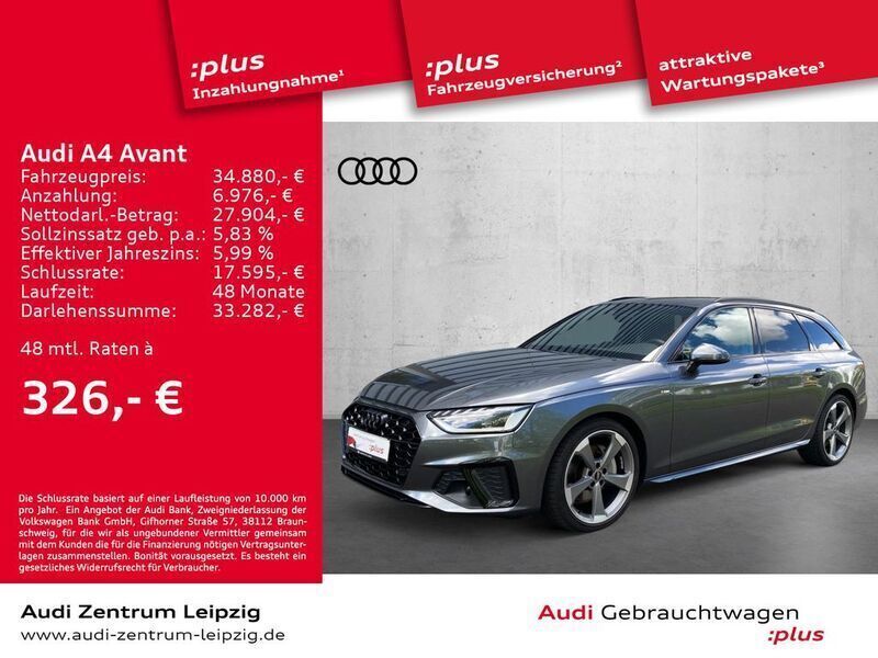 Daytonagrau perleffekt Gebraucht 2023 Audi A4 S-Line Kombi | 34.880 € (Fairer Preis) - Bild 1/3