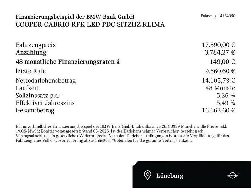 Gebraucht Mini Cooper Cabriolet 136 PS (100 kW) 2019 British racing green ii (dunkelgrün) Cabrio