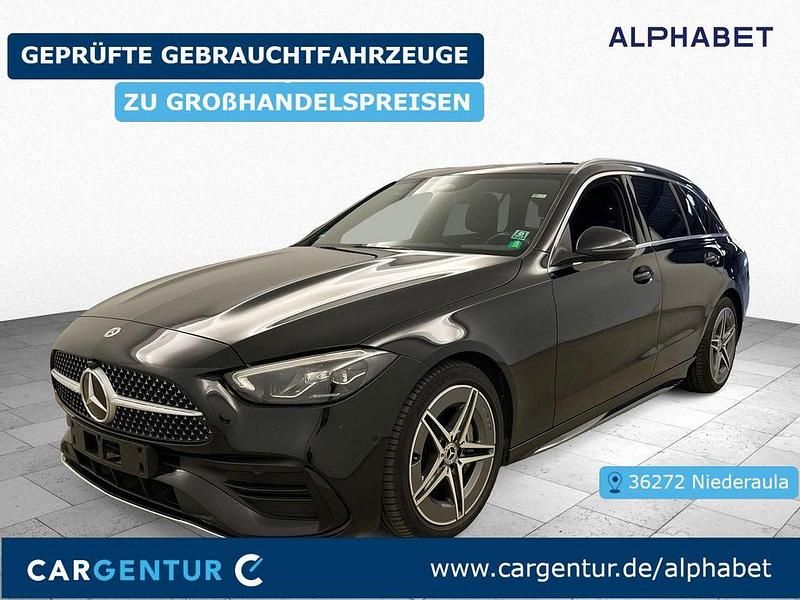 Schwarz Gebraucht 2023 Mercedes C220 AMG line Kombi | 29.290 € (Guter Preis) - Bild 1/4