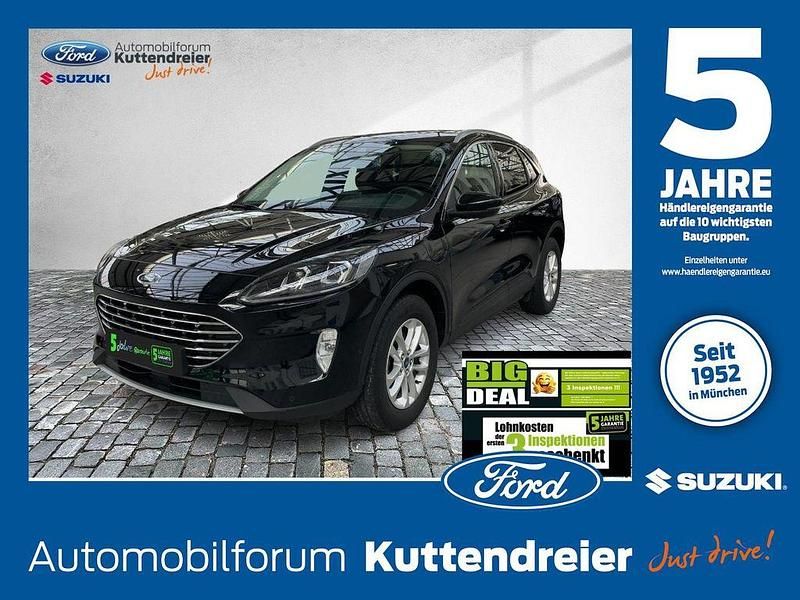 Obsidianschwarz metallic Gebraucht 2021 Ford Kuga Titanium SUV | 19.780 € (Superpreis) - Bild 1/4