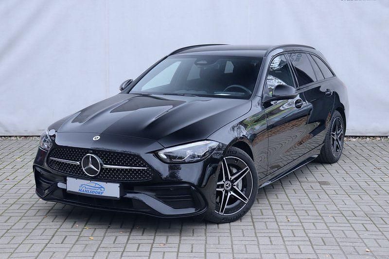 Schwarz Gebraucht 2023 Mercedes C220 AMG line Limousine | 43.460 € (Teuer) - Bild 1/3