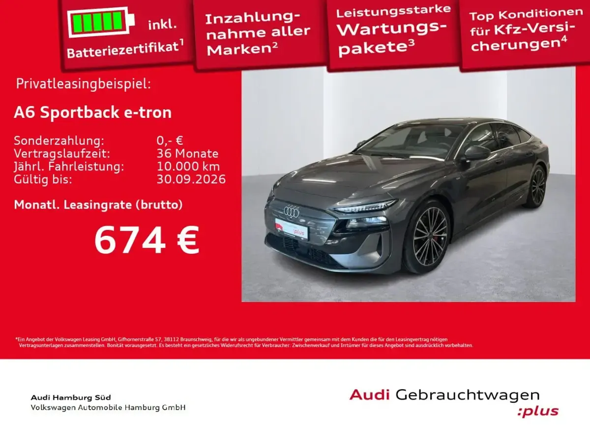 Gebraucht Audi A6 e-tron S-Line 314 kW (428 PS) 2025 Daytonagrau perleffekt