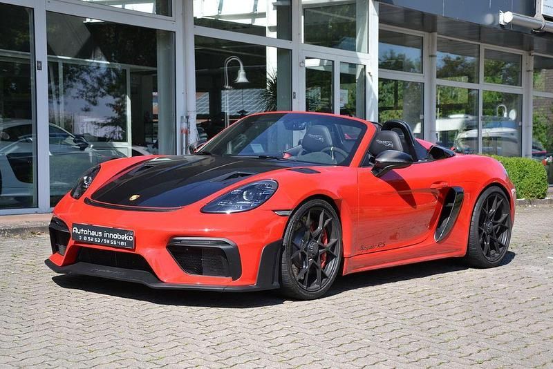 Rot Gebraucht 2024 Porsche Boxster Spyder Chrono Cabrio | 149.980 € - Bild 1/4