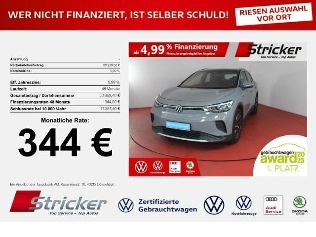 Grau (mondsteingrau schwarz) Gebraucht 2023 VW ID.4 Pro Performance SUV | 28.929 € (Superpreis) - Bild 1/4