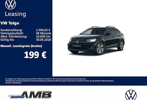 Neu VW Taigo 116 PS (85 kW) 2026 Deep black perleffekt SUV