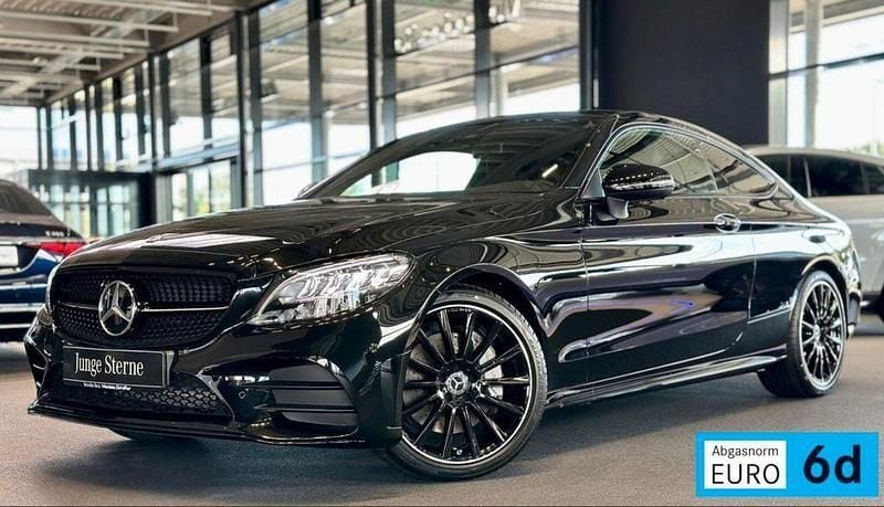 Schwarz Gebraucht 2023 Mercedes C300 AMG line Coupé | 41.900 € (Superpreis) - Bild 1/4