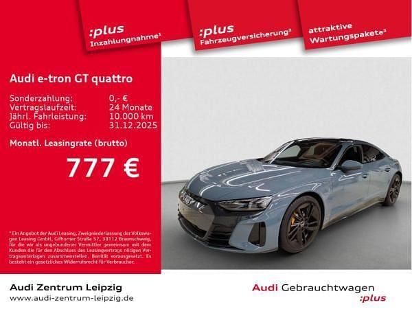 Grau (kemoragrau metallic) Gebraucht 2024 Audi e-tron GT quattro Ambiente Limousine | 91.161 € (Fairer Preis) - Bild 1/3