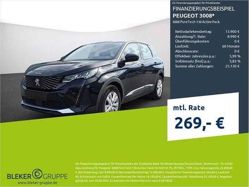 Schwarz Gebraucht 2023 Peugeot 3008 Active SUV | 21.680 € (Superpreis) - Bild 1/3