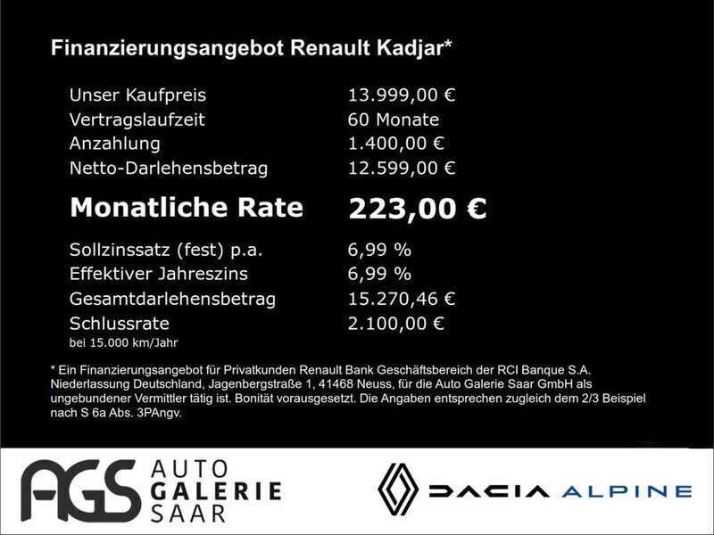 Blau Gebraucht 2019 Renault Kadjar LIMITED SUV | 13.999 € (Guter Preis) - Bild 1/1