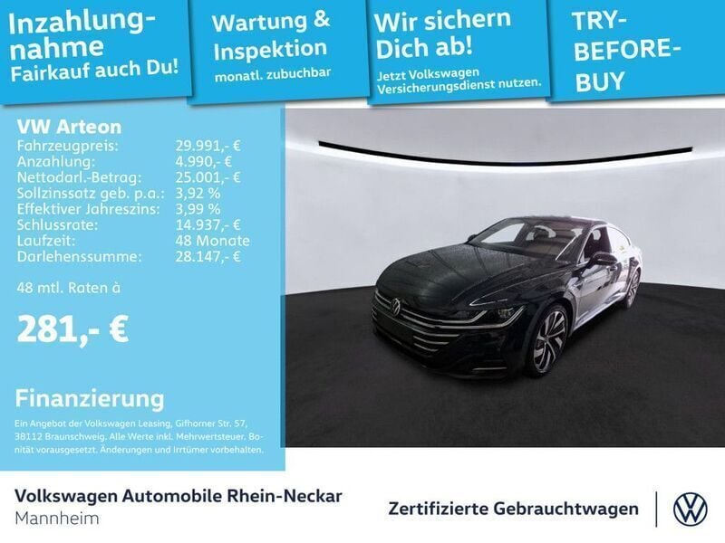Deep black perleffekt Gebraucht 2022 VW Arteon R-line Limousine | 29.991 € (Fairer Preis) - Bild 1/2