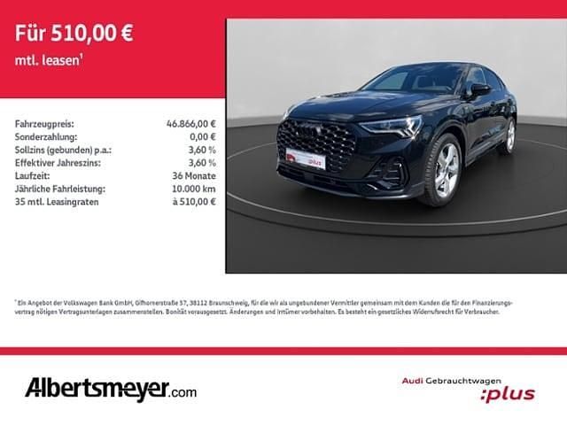 Mythosschwarz metallic Gebraucht 2024 Audi Q3 Sportback S-Line SUV | 48.866 € (Teuer) - Bild 1/4