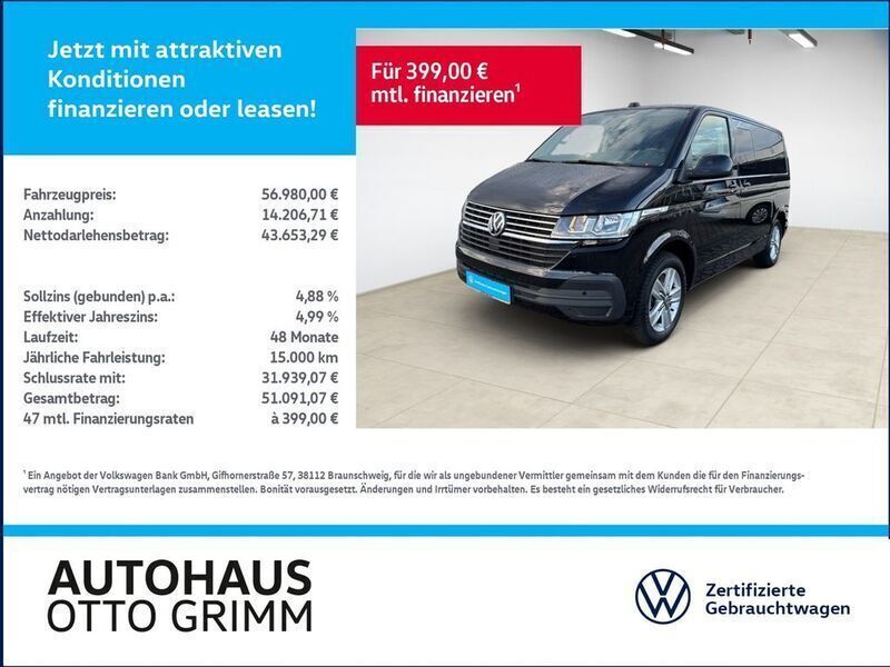 Schwarz (deep black perleffekt) Gebraucht 2022 VW T6.1 Comfortline Van | 55.980 € (Superpreis) - Bild 1/4