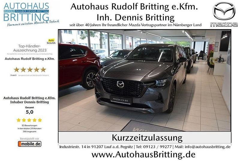 Machine gray Neu 2025 Mazda CX-80 Homura-Line SUV | 61.390 € (Fairer Preis) - Bild 1/4