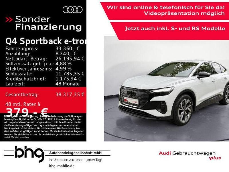 Weiss Gebraucht 2022 Audi Q4 e-tron Advanced Plus SUV | 33.360 € (Fairer Preis) - Bild 1/4