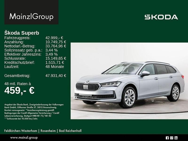 Neu Skoda Superb Selection 150 PS (110 kW) 2026 Silber Kombi