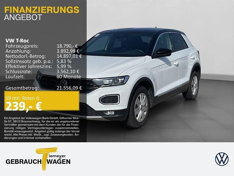 Gebraucht VW T-Roc Style 116 PS (85 kW) 2021 Weiß SUV
